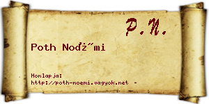 Poth Noémi névjegykártya