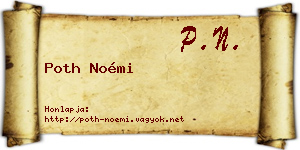 Poth Noémi névjegykártya